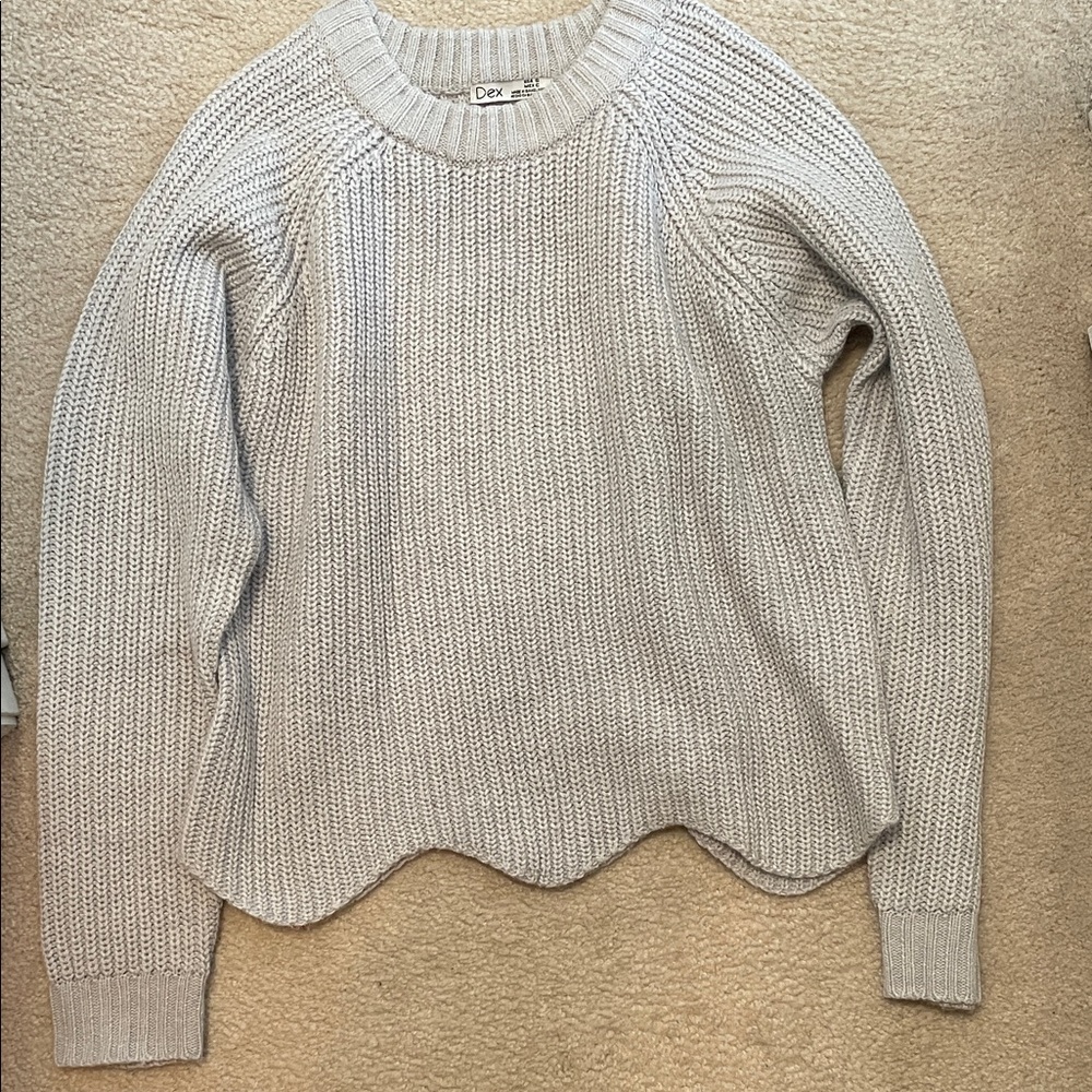 Dex Women's Light Gray Knit Sweater